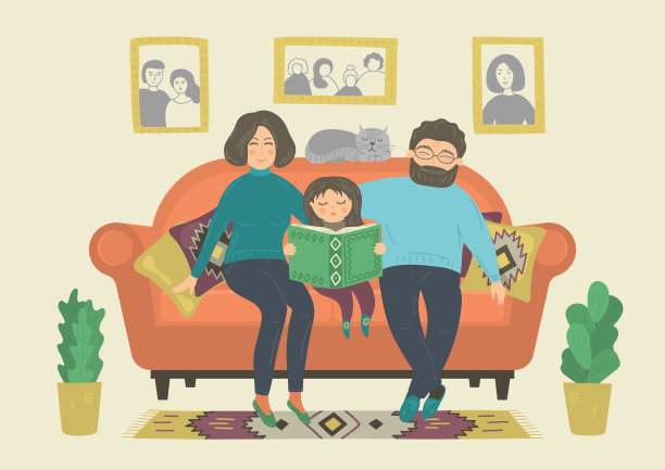 幸福的家庭图片下载