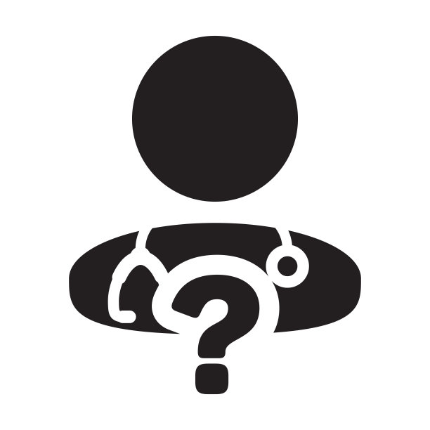 医生图标矢量男性个人资料头像与问题符号医疗咨询在象形图图片下载