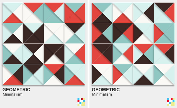 彩色三维三角形背景图片下载