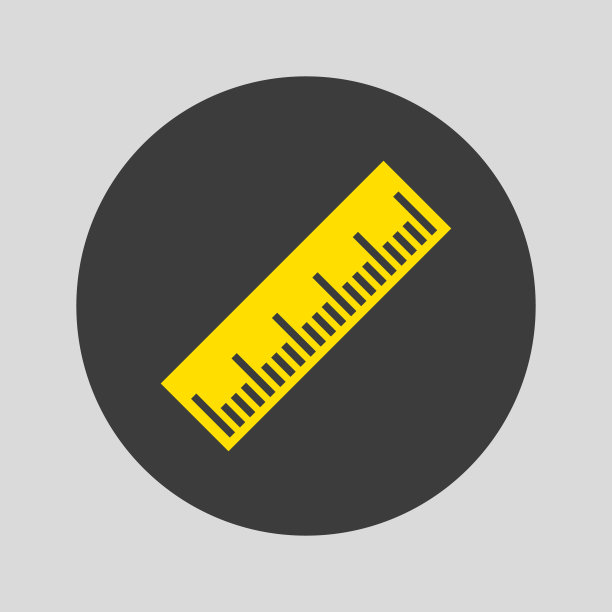 标尺图标在灰色背景。图片下载