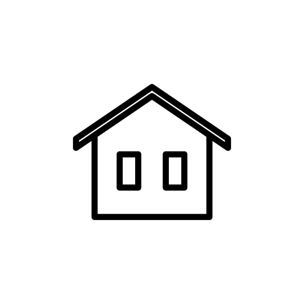 房屋图标：用于移动概念和Web应用的建筑元素图标，可用于Web和移动端图片下载