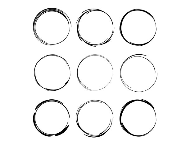 一套黑色空grunge框架。矢量插图。图片下载