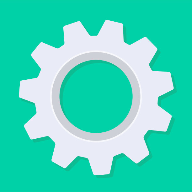 齿轮标志简单平面设计图标图片下载