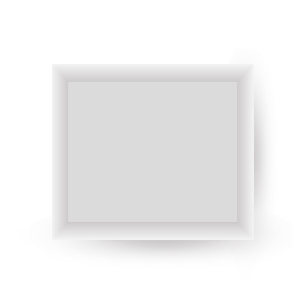 盒子打开。白色的开方形空纸板箱。设计产品的模型模板，包装图片下载