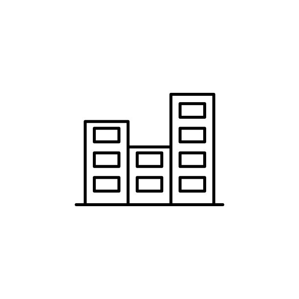 公寓图标。移动概念和web应用的建筑元素和地标轮廓图标。细线公寓图标可以用于网络和手机图片下载