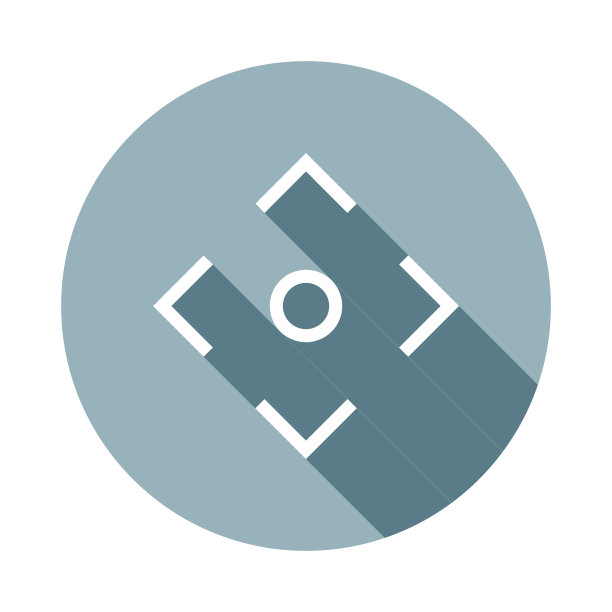 相机对焦线图标在平长阴影风格。其中一个网页收集图标可以用于UI, UX图片下载