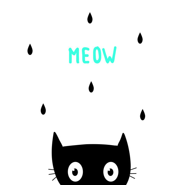 可爱的猫。向量卡通插图。有趣，可爱的小白兔。斯堪的纳维亚设计的室内儿童房，打印卡片，枕头，t恤图片下载