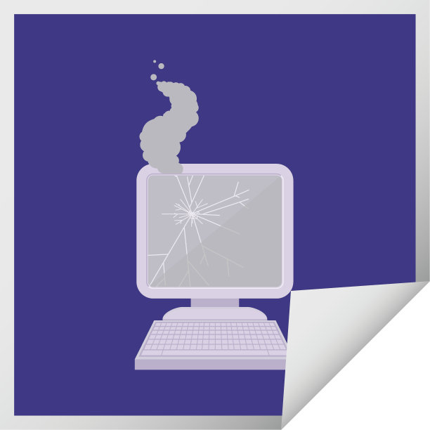 电脑图形正方形贴纸坏了图片下载