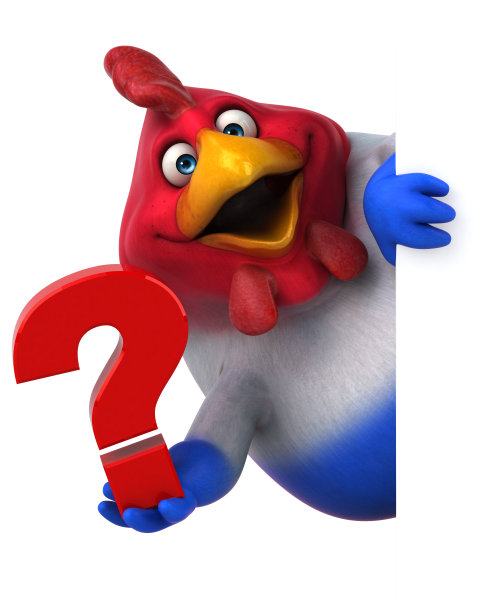 有趣的鸡- 3D插图图片下载