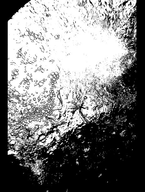 水面气泡的水下视图。背景艺术线条图片下载