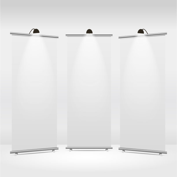 房间里的空白横幅。向量图片下载
