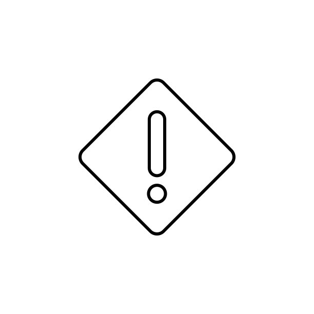 危险标志：用于移动概念和Web应用程序的建筑元素细线图标图片下载
