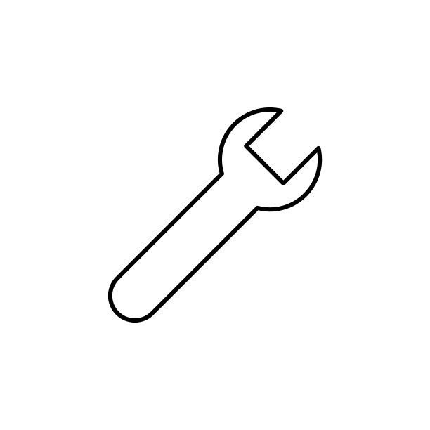 扳手。用于移动概念和Web应用程序的构造图标元素。细线扳手可用于Web和移动图片下载