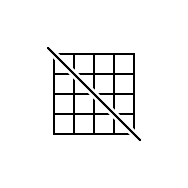 网格关闭标志图标。移动概念和web应用插图的图像符号元素。细线图标用于网站设计和开发，应用程序开发。溢价图标图片下载