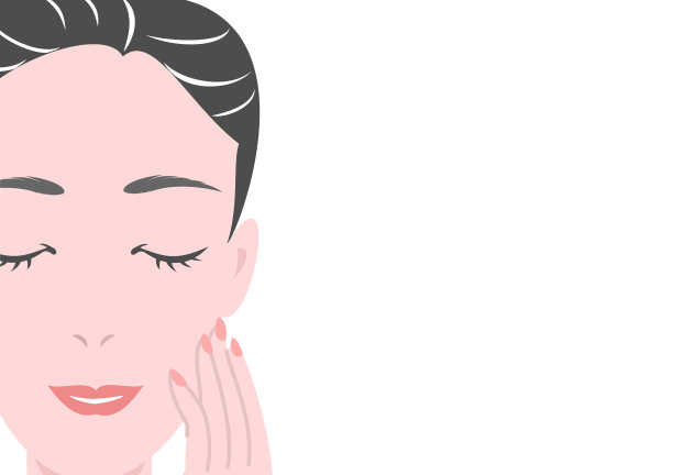 年轻女子抚摸着自己的脸图片下载