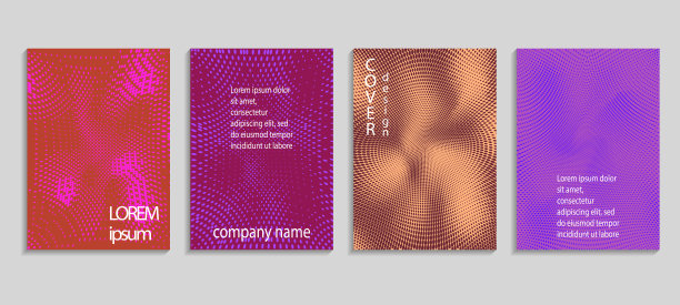 最小抽象向量半色调覆盖设计。未来几何模板。矢量模板的标语牌，横幅，传单，演示和报告图片下载