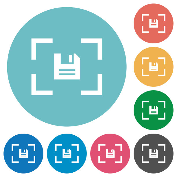 相机保存图像平面圆形图标图片下载