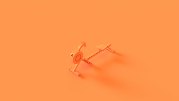 橙色划船机图片下载