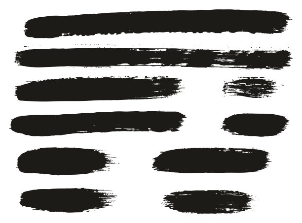 油漆笔刷线高细节抽象矢量背景设置63图片下载