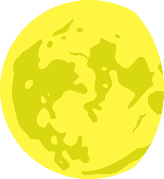 黄色月亮的月相图片下载