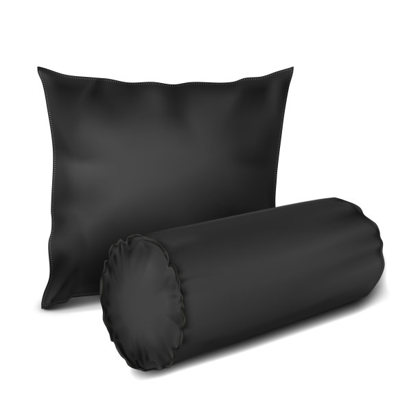 向量。模拟。黑色套枕圆筒，长方形3图片下载