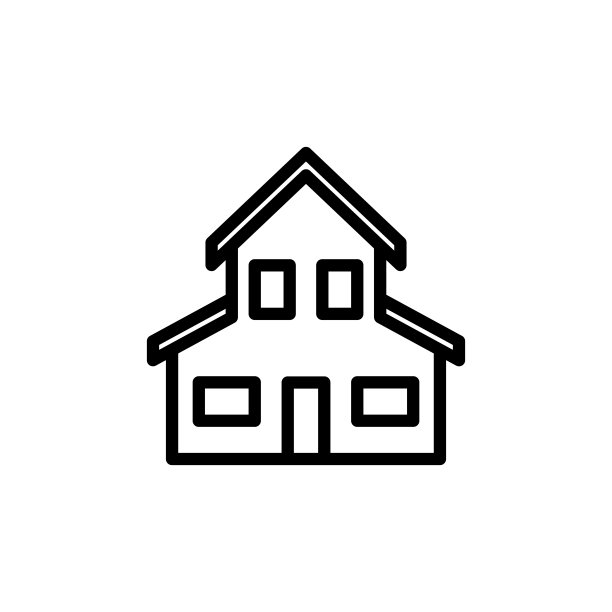 房屋图标：用于移动概念和Web应用的建筑元素，可用于网页和移动端图片下载