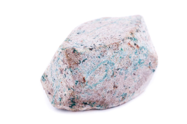 宏观矿物石stilbit在白色背景图片下载