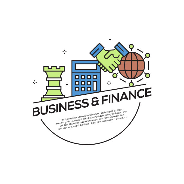 商业和财务概念平线图标图片下载