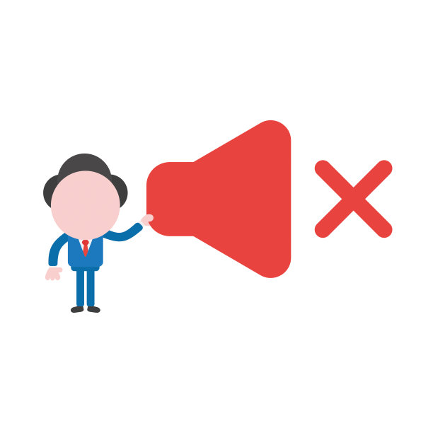 矢量插图商人字符持有声音的符号图片下载