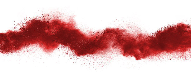 白色背景上的红色粉末。图片下载