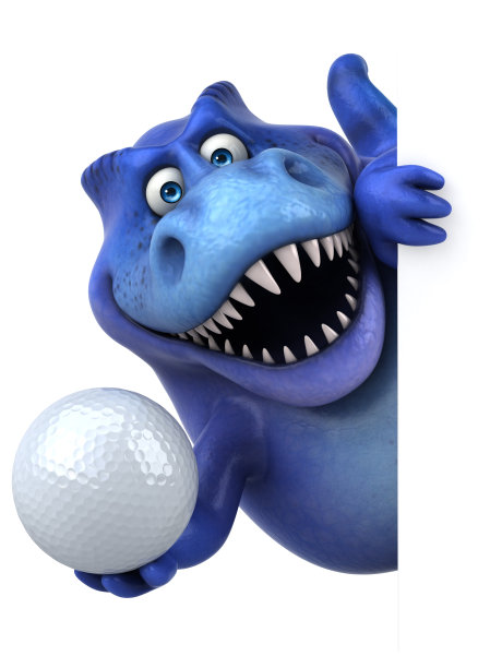 有趣的恐龙- 3D插图图片下载