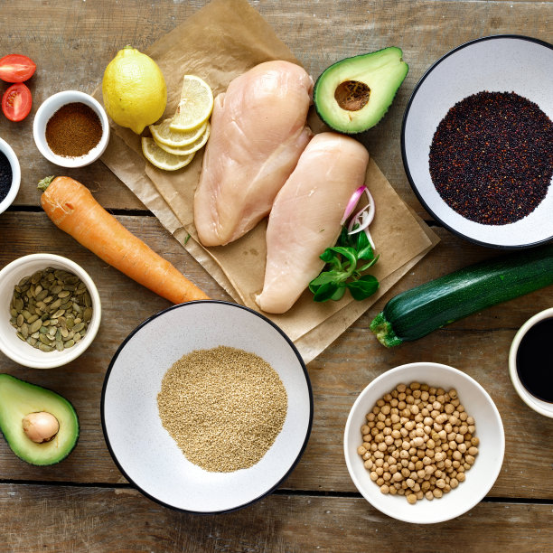 一套生食材烹饪健康食品图片下载