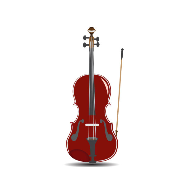 矢量插图的小提琴在平坦的风格图片下载