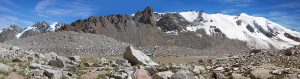 t1冰川，天山山脉，哈萨克斯坦图片下载