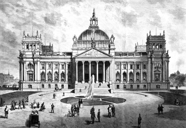 柏林的新国会大厦-国会大厦图片下载