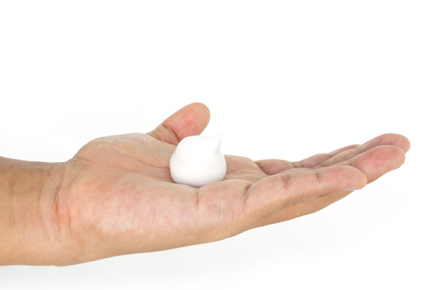 泡沫泡沫的手白色洗涤淋浴素材图片