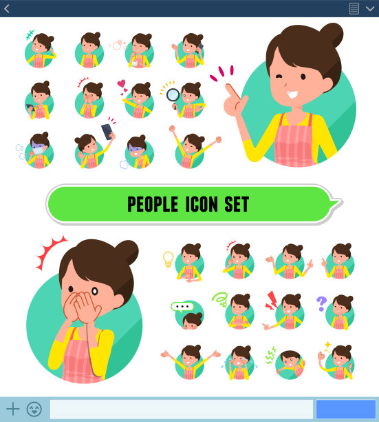 扁平型芭蕾舞发髻围裙mom_icon图片下载