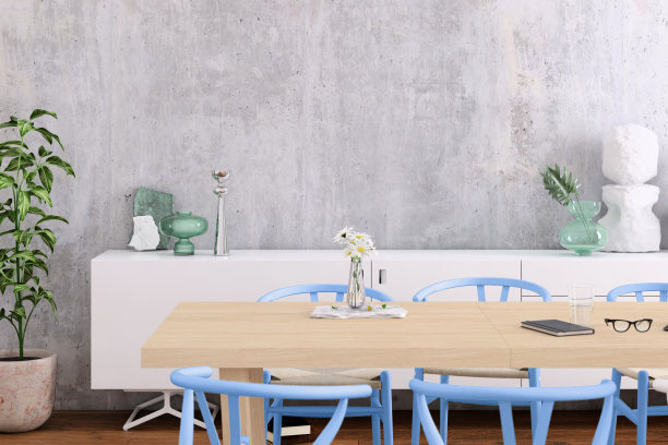 北欧风格的公寓餐厅图片下载