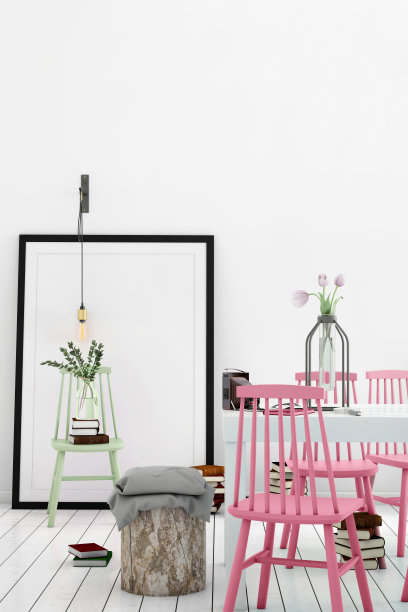 北欧风格的公寓餐厅图片下载