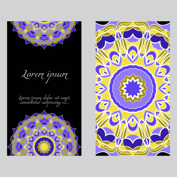 收集卡与放松曼荼罗设计。适用于手机网站、海报、网上购物、宣传材料等。图片下载