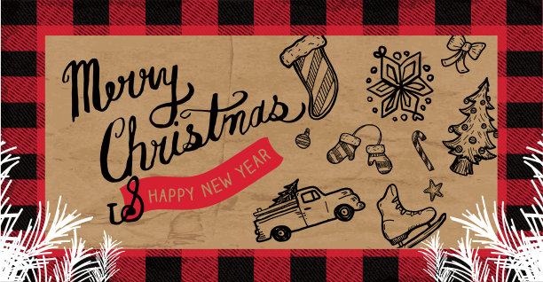 圣诞祝福网页横幅设计模板图片下载