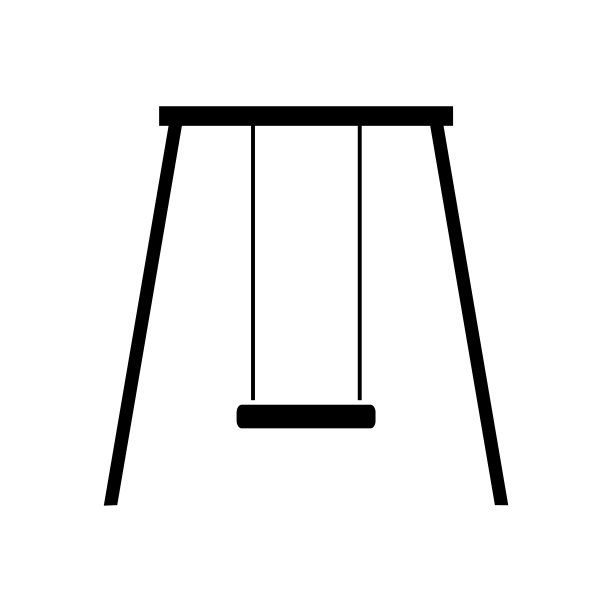 摇摆图标，剪影在白色的背景图片下载