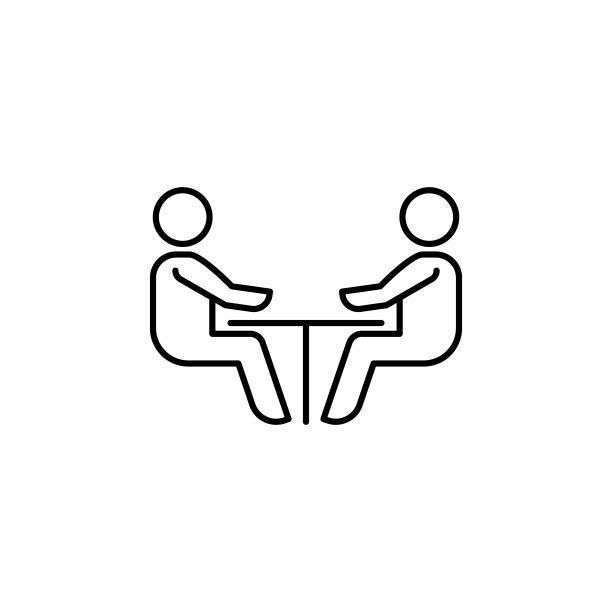 员工在桌子上排队图标。移动概念和web应用程序的商业组织元素图标。员工在桌子上的细线图标可以用于网页和手机图片下载