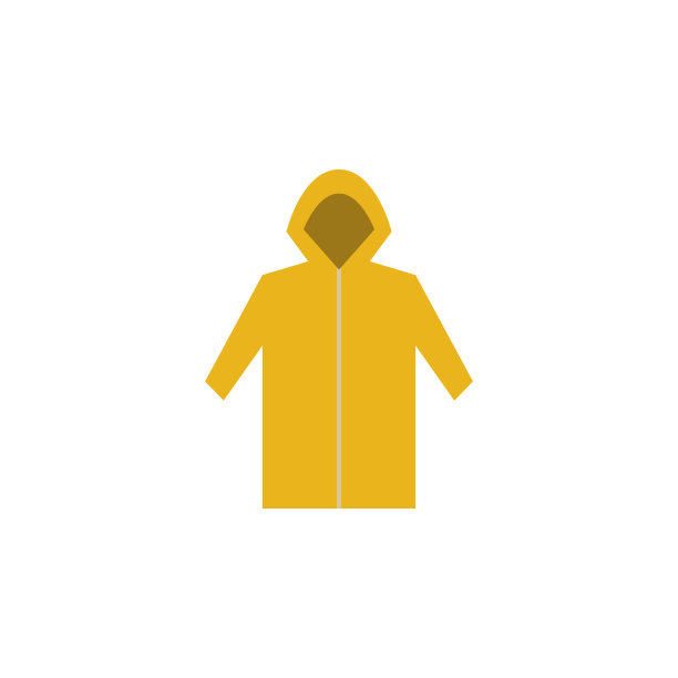 雨衣彩色插图。移动概念和web应用的露营图标元素。平面设计的雨衣彩色插图可以用于网页和移动。溢价图标图片下载