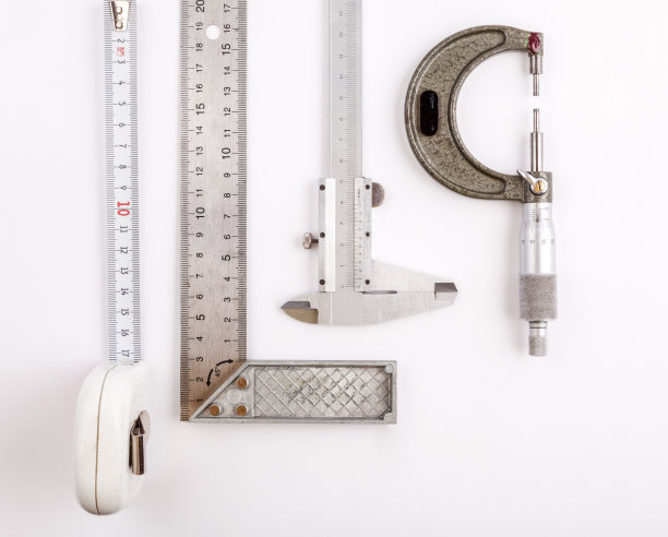 工程测量设备，卡尺，米，千分尺，直尺图片下载