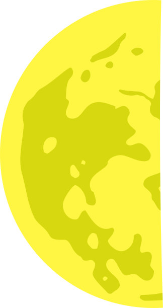 黄色月亮的月相图片下载