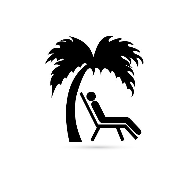 一个在棕榈树上的男人图片下载