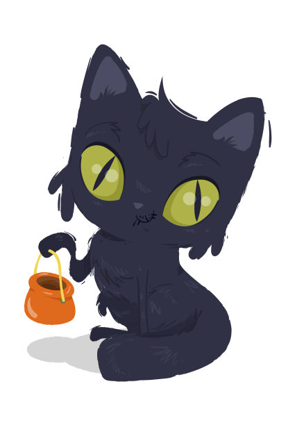 黑色的猫图片下载