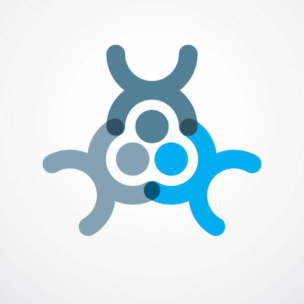 团队合作，商人团结合作的理念，用简单的几何元素创造了一个人的团队。矢量图标。友谊梦之队，联合船员蓝色设计。图片下载