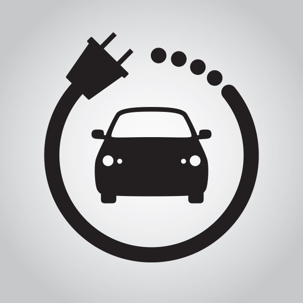 黑色汽车充电器图标图片下载